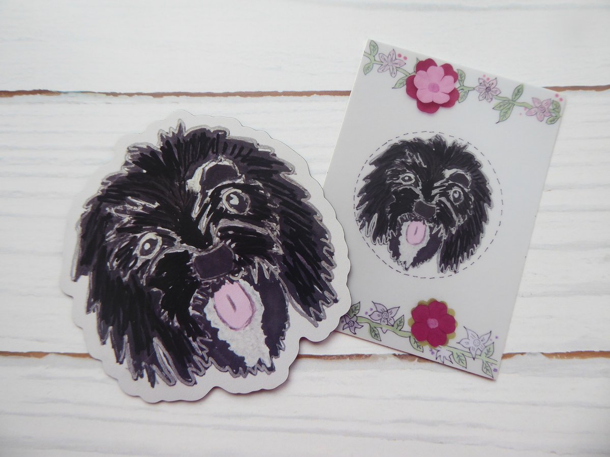 Hand Drawn Magnet and Sticker - Cockapoo Design